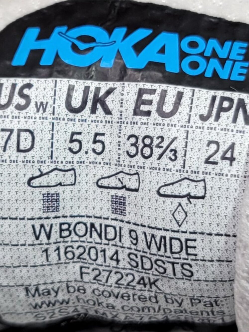 Hoka One One Bondi 9 Wide Womens Size US 7D Stardust/Silver Running Sneakers - Picture 6 of 13